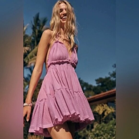 Free People Dresses & Skirts - NEW Free People Lilac Babydoll 100 Degree Dress Sz M